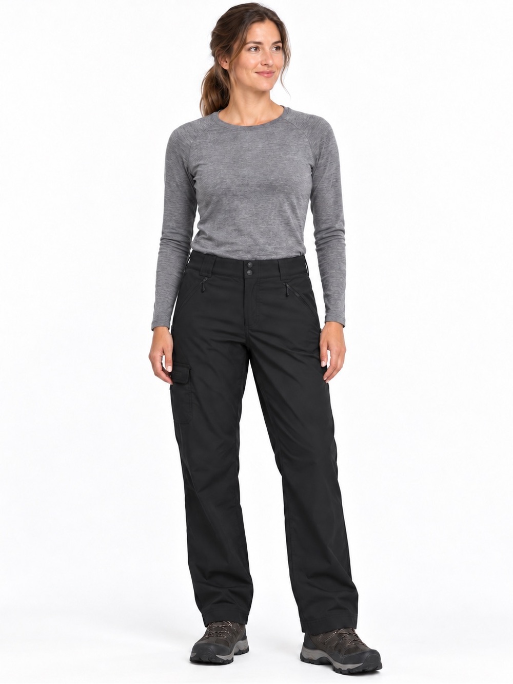 Windriver T-Max Heat warm fleece lined pants women's size 8x32 black tall fit